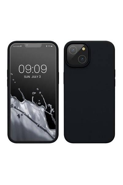 DAMUR Калъф за Apple iPhone 14 Pro, иновация, течен силикон, с микрофибър отв...