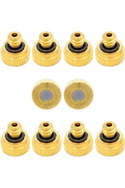 Generic 10Pcs Brass Misting Nozzle - 0.004" Orifice (0.1mm) Dia 10/24 UNC Rep...