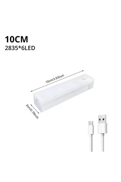 Choice 10cm-6LED Warm White Motion Sensor Light Wireless LED Night Light USB ...
