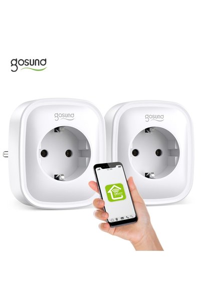 DAMUR Σετ 2 έξυπνων πρίζων WiFi SP112, 16A, 2x USB, Tuya, Παρακολούθηση καταν...