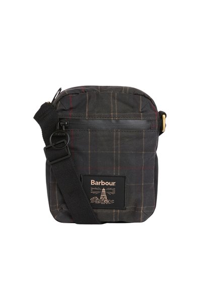 Barbour Field Tartan Yağlı Çapraz Çanta OL91 Dark Classic Tartan