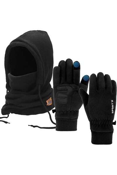 Generic Balaclava Winter Thermal Hat and Touchscreen Gloves for Men Women Win...