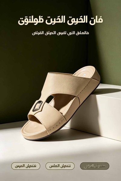 Glory One Mart صندل رجالي من الجلد بتصميم سهل الارتداء، مزود بحزام مزدوج قابل...