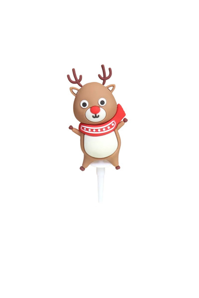 PASTRY PLANET Silicone New Year's-Themed Cake Toppings—50 Reindeer