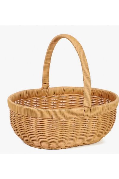 Sc toptan Sc hasır rattan oval sunum ve piknik sepeti