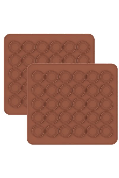 Noonedibs Covorașe din silicon pentru macaroane, 2 bucăți de tampoane pentru ...
