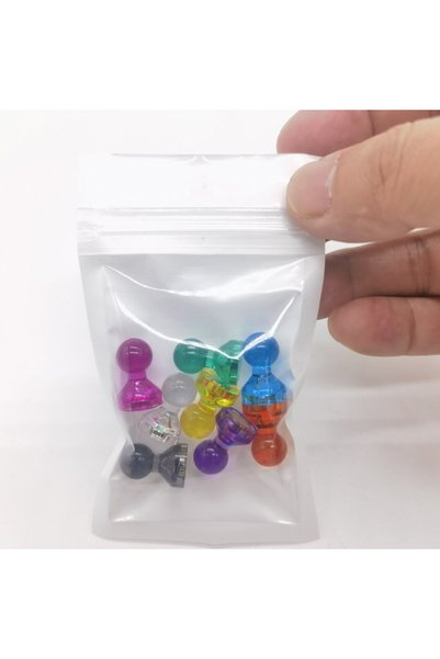 Noonedibs Magneți mici de frigider pentru tablă albă, set de 32 de pini magne...