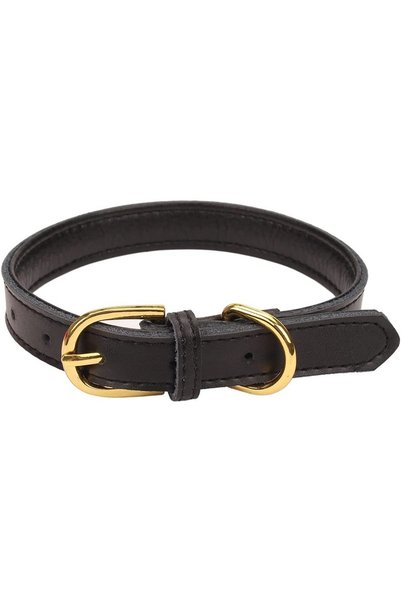 Noonedibs Zgărzi clasice de bază din piele căptușită pentru pisici, căței, câ...