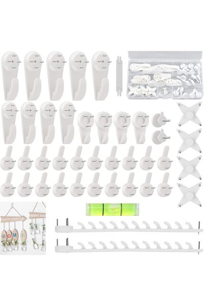 Noonedibs Cârlige pentru tablouri, 42 bucăți Adshopp cârlige pentru pictură c...