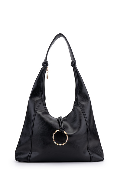 minebag Women's Emerson Hobo Shoulder Bag with Detailed Leather Trim