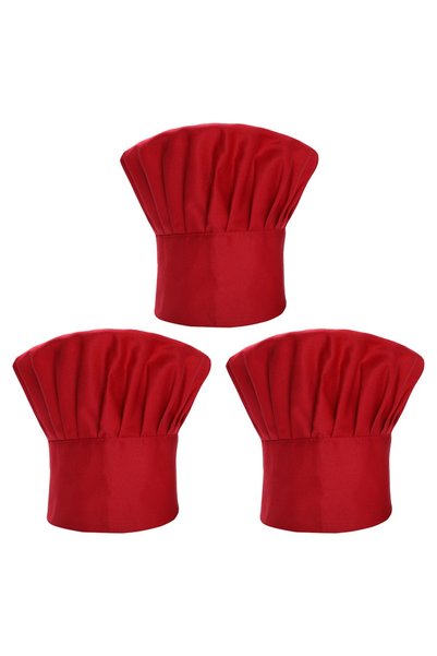 Noonedibs Set de 3 pălării de bucătar pentru adulți, reglabile, elastice, pen...