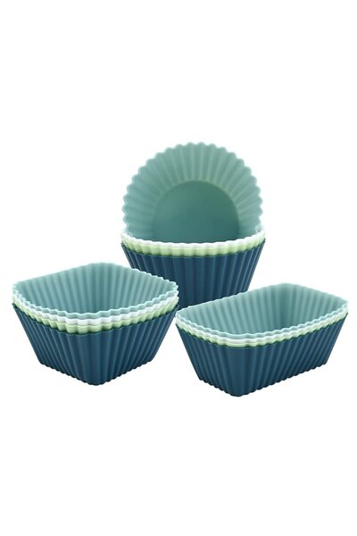 Noonedibs Forme de brioșe din silicon, forme reutilizabile pentru copt brioșe