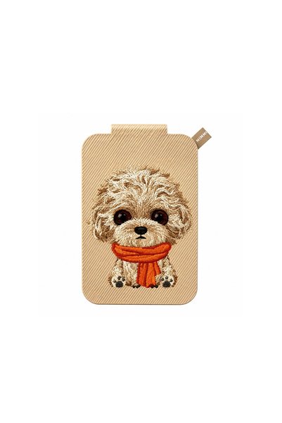 Nimmy MagSafe Card Holder Stand | Toy Poodle with 3D embroidered "Following E...