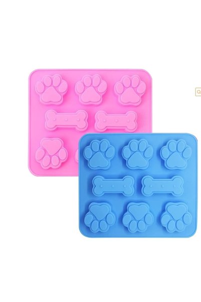 Noonedibs 2 buc. matrițe din silicon cu labă de câine, pentru ciocolată, reco...