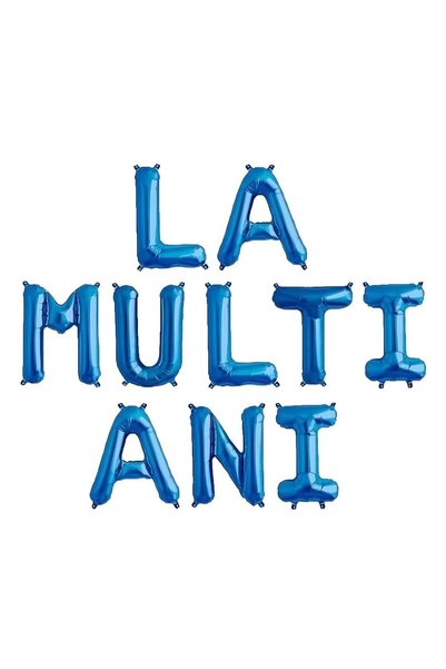 DAMUR Set of 10 Metallic Foil Balloons, DAMUR, Letter Figures, Happy Birthday...