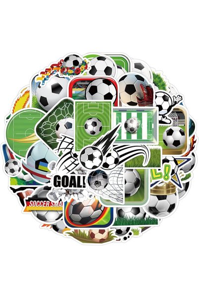 Generic Soccer Stickers 50PCs Laptop Decals Gift Toddlers Teens Girls Cute Co...