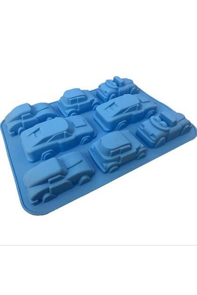 Noonedibs 1 pachet de matrițe de silicon cu 8 cavități, formă de mașină 3D, a...