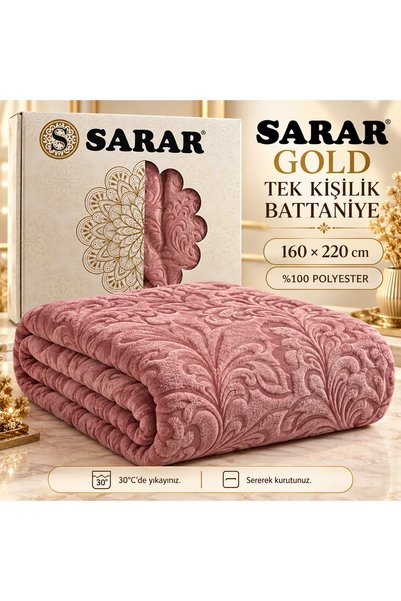 Sarar GOLD MARKA •Tek kişilik Battaniye •160~220 •%100 Polyester