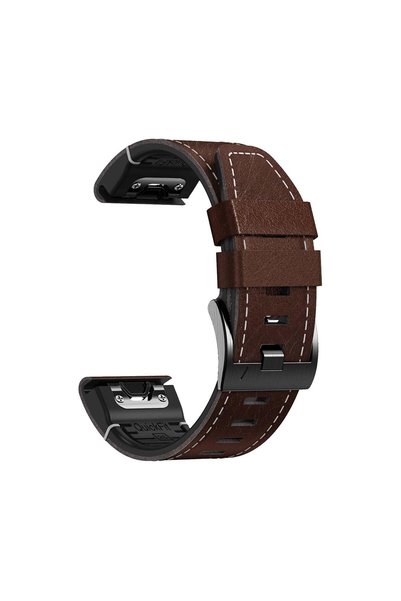 Generic Brand Ανταλλακτικό λουράκι από γνήσιο δέρμα για Garmin Fenix 7, 22 mm...