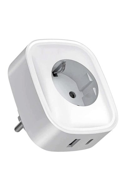 DAMUR Έξυπνη πρίζα WiFi + Bluetooth με παρακολούθηση κατανάλωσης, προσαρμογέα...