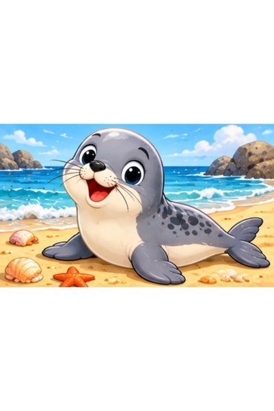 Gabcom Puzzle pentru copii cu Foca – 24 piese , 29x21cm , Puzzle Educativ cu ...