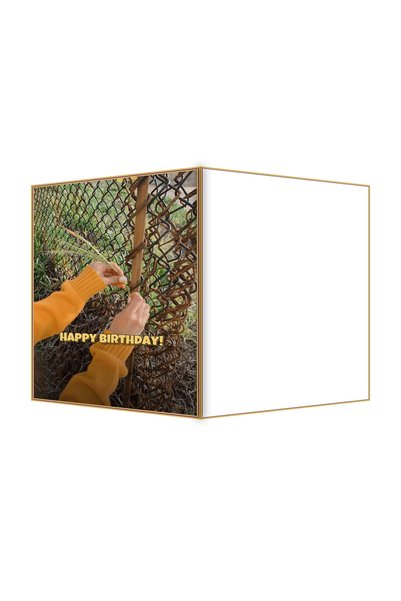 OEM Felicitare Aniversare Cu Model Plasa Tricotata Din Cupru, 13.3x19.4cm Pliata
