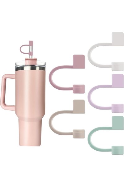 Generic 5-Pack Silicone Straw Covers Compatible with Stanley Cups - Dust-Proo...