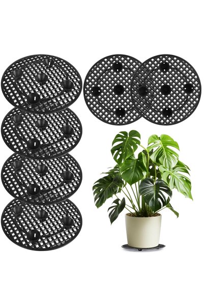 Generic Brand Set de 6 grile de drenaj de 30 cm, suporturi pentru plante, gri...