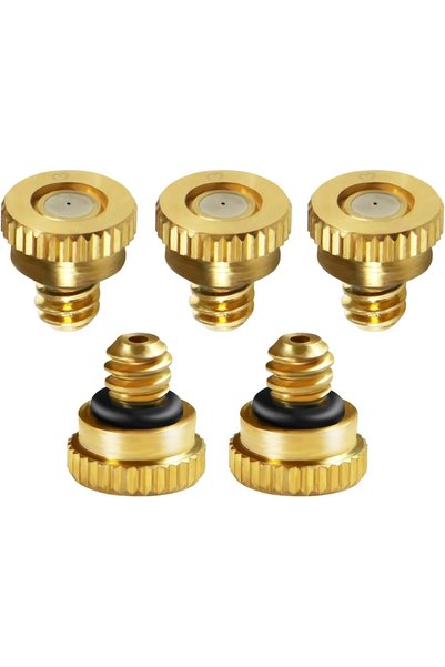 Generic Brass Misting Nozzles for Garden Cooling System 0.012" 10/24 UNC 5PCS