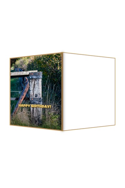 OEM Felicitare Aniversare Gard din Vreascuri Invechite, Design Rustic, 13.3x1...