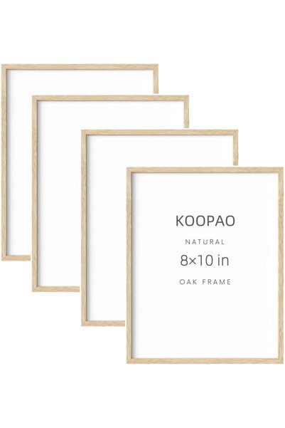 Generic 8"x10" Oak Wood Picture Frame Natural Wood Color Set of 4-8x10 Poster...