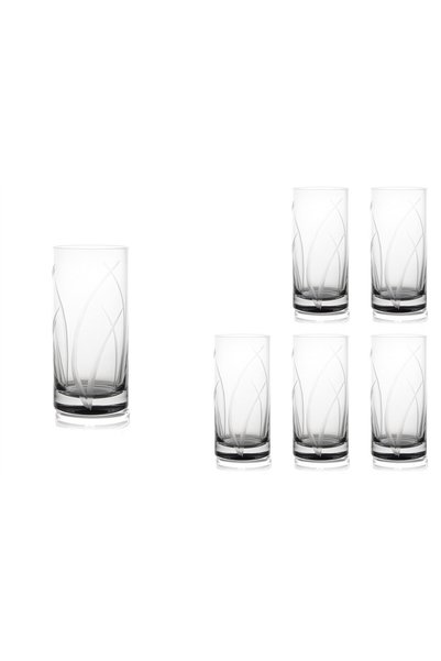 Mikasa Moor Set of 6 Charcoal Grey Raki Glasses, 220 ml