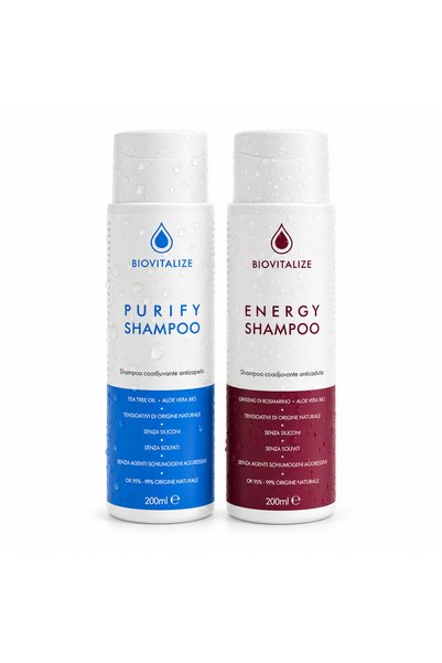 Biovitalize Set 2 șampoane Purify 200 ml și Energy 200 ml, îngrijire scalp și...