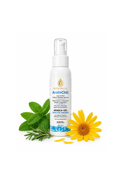 Biovitalize Gel cu Arnica , Mentol si Rozmarin cu Efect Rece pentru Dureri Mu...