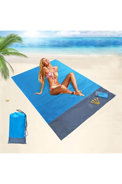 Generic Brand Saltea de plajă impermeabilă 200 x 140 cm, pătură de plajă port...