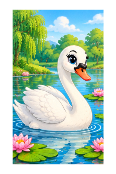 Gabcom Puzzle pentru copii cu Lebada – 24 piese , 29x21cm , Puzzle Educativ c...