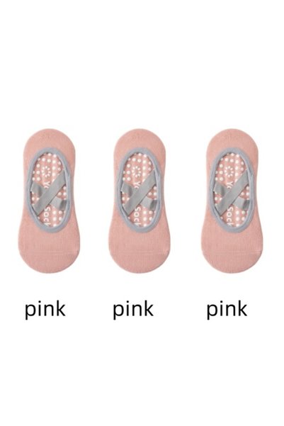 Choice EU 35-40 Pink 3Pairs 1/ 3Pair Professional Women Yoga Sock Silicone An...