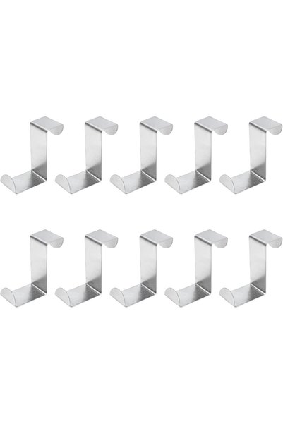 ASKIND 10 Pcs Over The Door Hooks Z-Shaped Hanging Hooks Dual Head, Stainless...