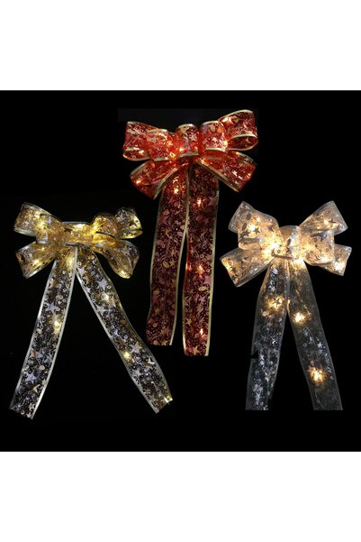 Generic Brand 3-Piece Christmas Bows, Christmas Tree Ornaments, Christmas Gar...