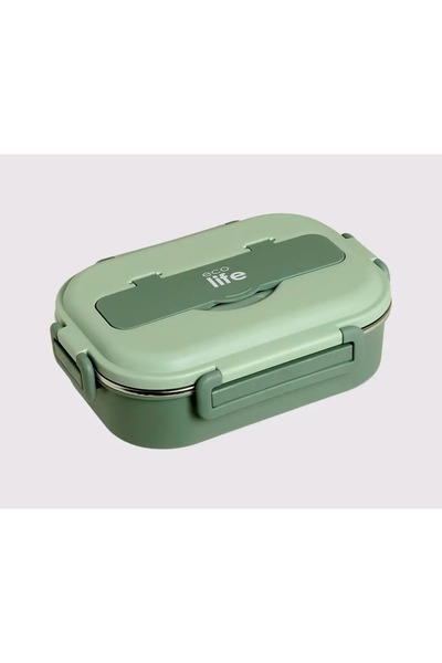 Ecolife - Φαγητοδοχείο 1Lt -3 Θέσεων - Πράσινο