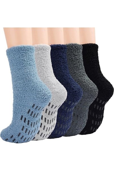 Generic Brand Pack of 5 pairs of men's warm winter socks - Comfortable plush ...
