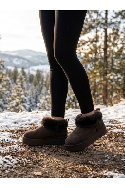 ShoeTek Selira Women's Boots with Fur-Trimmed Toe and Ankle Areas, Genuine Le...
