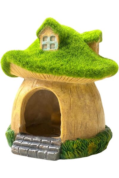 Generic Brand Resin Hobbit House Aquarium Decoration with Moss - Hideaway for...