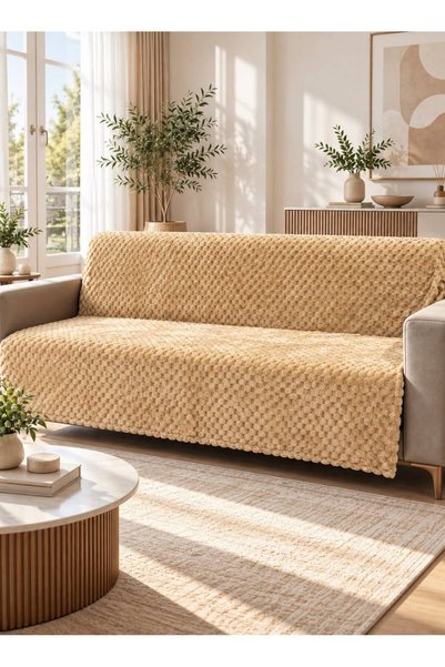 BAYBAYANAY Sofa Cover / TV Blanket "Melon Interior" Mira 100% Cotton 180x220 cm