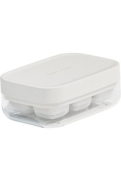 DAMUR Tavă inovatoare pentru cuburi de gheață cu presă, fabricată din silicon...