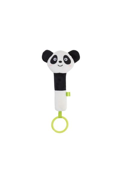 Jumbo Jucarie Zornaitoare de Plus Panda & Inel de Dentitie 17cm