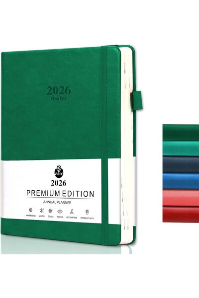 Generic 2026 Weekly Monthly and Daily Planner, A5 Notebooks, with Elastic Clo...