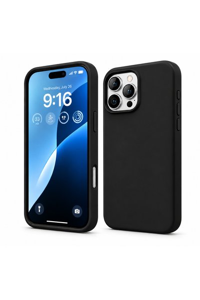 Generic Brand SOFT LIQUID SILICON CASE FOR IPHONE 15 PRO_BLACK