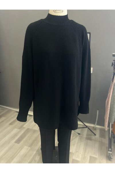 NSRKNİTWEAR Women's Long-Sleeve Boat Neck Knit Tunic Sweater - Turtleneck Swe...