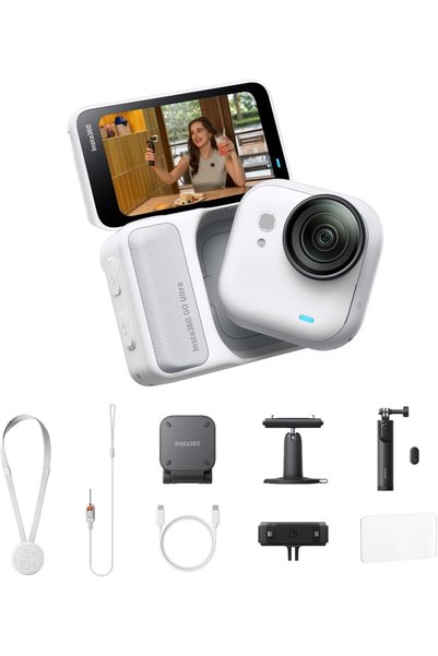 Generic GO Ultra Anywhere Bundle White - 4K Hands-Free Vlogging Camera